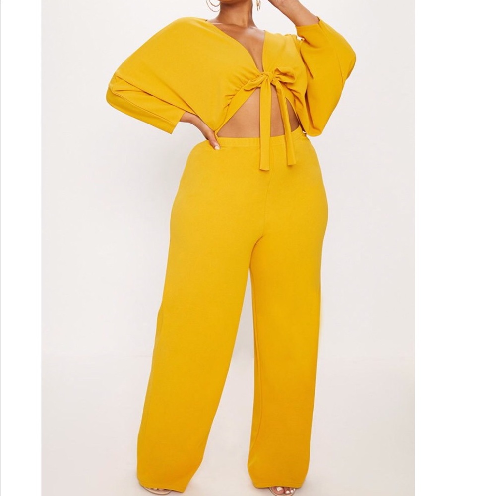 Mustard cutout jumpsuit never worn